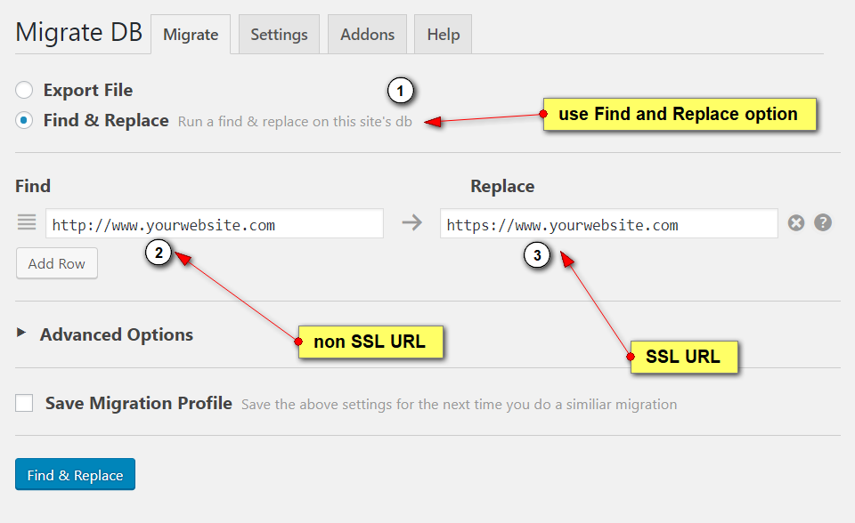 How to change internal links from http:// to https:// across WordPress  website